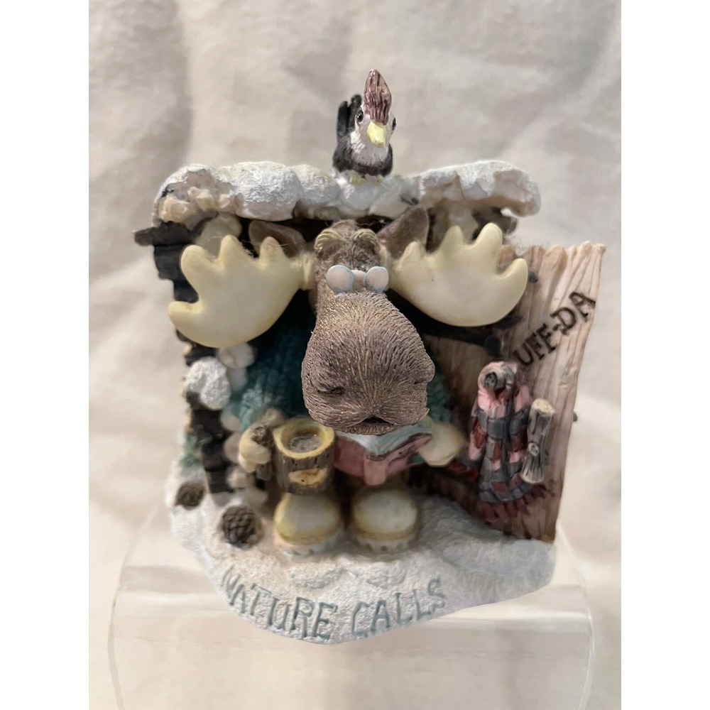 Moose Creek Crossing Nature Calls Figurine 1995 by Enesco #144762 Artist D Olsen